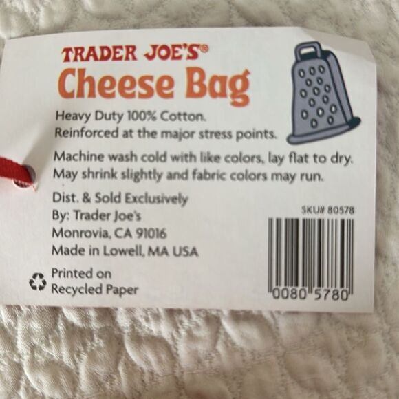 Trader Joe’s Red and Yellow Cheese Adventures Tote Bag Canvas Limited Edition - Picture 4 of 6
